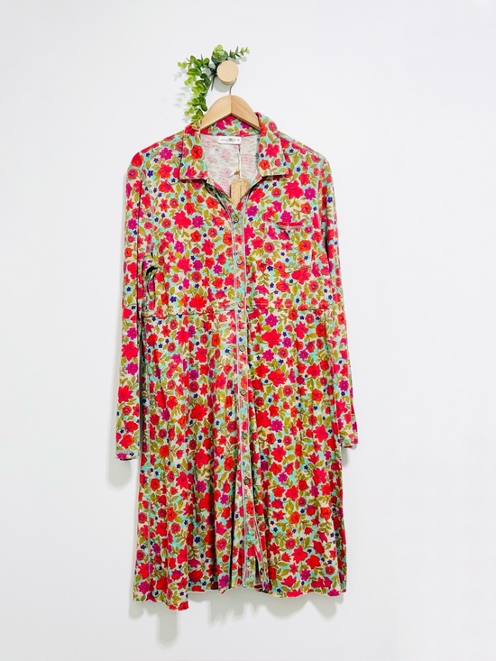 NATURAL LIFE Dresses & Skirts - Natural Life Colorful Floral Boho Button Front Dress